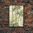Minimalist Bamboo Wall Art Canvas Print, Zen / Meditation Decor