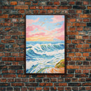 Colorful Sunset Wall Art, Beach Wall Print, Seascape Art, Nature Print, Canvas Print, Wall Art, Vertical Art, Beach House Art, Travel Print