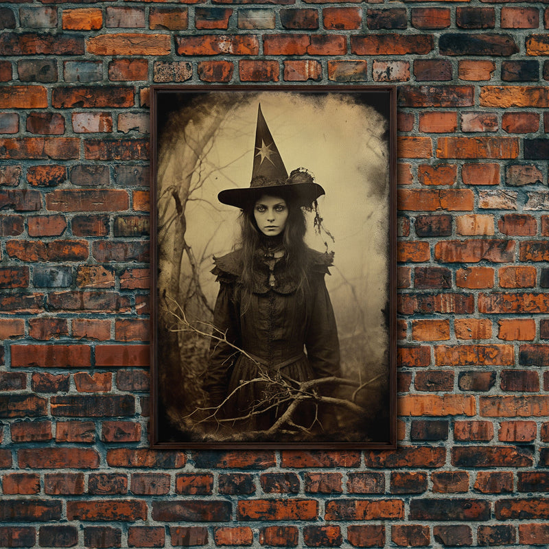 Witch Art Print, Occult Art, Scary Wall Art, Goth Wall Art, Spooky Art, Canvas Print, Wall Art, Vertical Print, Home Decor, Wall Decor