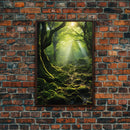 Forest Wall Art, Nature Prints, Trees Wall Art, Canvas Print, Wall Art, Vertical Art, Teacher Gift, Over Bed Wall Decor, Bookshelf Decor