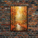 Forest Wall Art, Trees Wall Art, Fall Wall Print, Canvas Print, Wall Art, Vertical Art, Housewarming Gift, Ranch Decor, Country Wall Art
