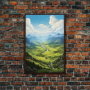 Mountains Wall Art, Valley Art, River Wall Print, Canvas Print, Wall Art, Vertical Art, Realtor Thank You, Home Wall Decor, Dorm Room Art
