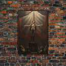 The Macabre Circus, Spooky Cursed Circus Act, Framed Canvas Print, Halloween Poster Art, Horror Prints, Victorian Circus Act