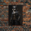 Funny Raccoon Art, Framed Canvas Print Or Poster, Funny Halloween Art, Victorian Raccoon Oil Painting Portrait
