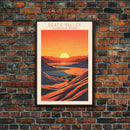 Death Valley National Park Travel Poster Print, Canvas Print Wall Art, California Travel Art, Midcentury Modern Travel Decor, MCM Wall Art