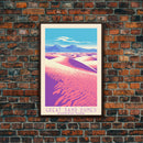 Great Sand Dunes National Park Travel Poster Art, Canvas Print Wall Art, Colorado Travel Art, Midcentury Modern Travel Decor, MCM Wall Art