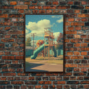 Playground, Kids Wall Art, Canvas Print, Wall Hanging, Portrait Art, Nursery Wall Art, Kids Room Art, Home Decor Prints, Teacher Gift