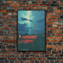 Lightning Bolt, Outdoors Wall Art, Canvas Print, Wall Hanging, Portrait Art, First Home Gift, Nerdy Home Decor, Home Decor Prints, RV Decor