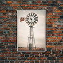 Rustic Farmhouse Home Decor, Windmill Photography Photo Print Art, Rustic Industrial Farmhouse Wall Art Picture, Country Landscape Picture