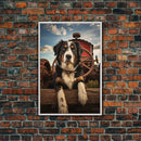Dog Wall Art, Bernese Mountain Dog Wall Print, Farmhouse Wall Art, Wall Art, Framed Wall Art, Framed Canvas. Wall Print, Wall Canvas