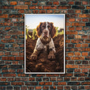 English Springer Spaniel Dog Wall Print, Farmhouse Wall Art, Wall Art, Framed Wall Art, Framed Canvas, Wall Print, Framed Wall Canvas