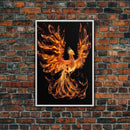 Canvas Print Of "The Phoenix" - Rebirth Art - Framed Canvas Art - Framed Wall Art - Incredibly Beautiful Phoenix Decor