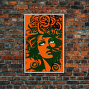 Nordic Medusa Pop Art Canvas Print, Classic Portrait Posters and Prints, Canvas for Living Room Home Decor, ready to hang canvas print