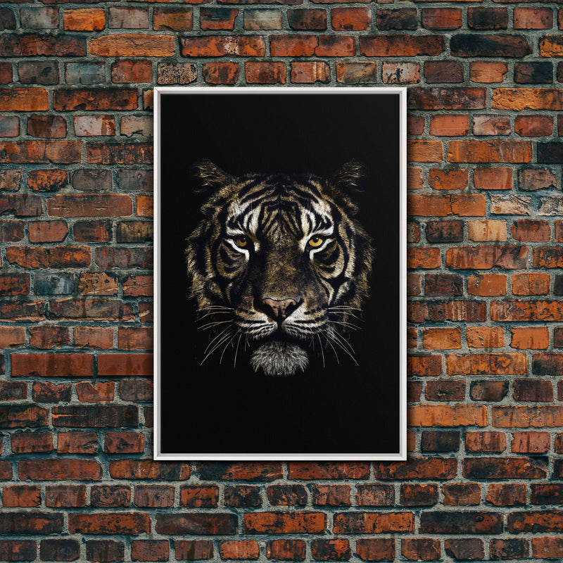 Beautiful Tiger Portrait Art Print, Framed Wall Art, Canvas Print, Big Cat Art, Tiger Painting