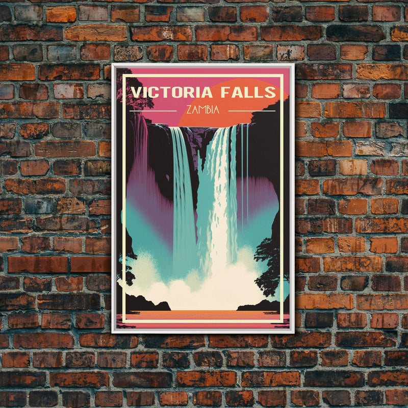 Victoria Falls Wall Art, Zambia Poster, Africa Wall Print, Waterfalls, Travel Wall Print, Travel Poster, Travel Wall Art, Canvas Wall Print