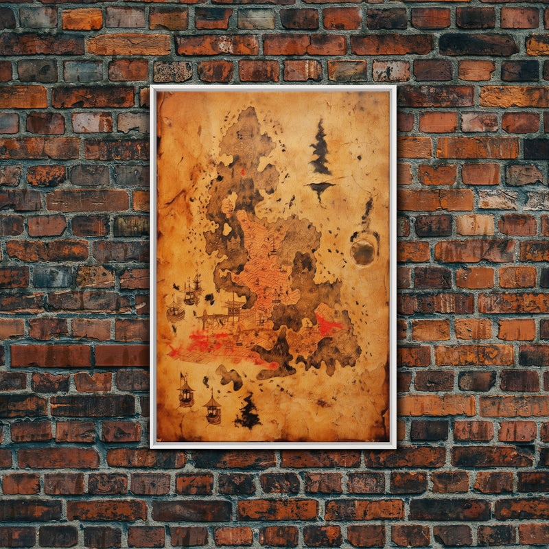 Abstract Map Wall Decor, Abstract Art, Antique Map Wall Art, Geography Wall Art, Wall Decor, Canvas Print, Wall Art, Framed Canvas