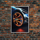 Car Guy Wall Art, Exotic Super Car Deep Dish Rims, Office or Man Cave Art, Automotive Photography, Sports Car Wall Art