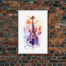 Galaxy Cello Gift, Banjo Wall Art Canvas Print, Stringed Instruments, Cello Art, Banjo Poster Print, Cello Gifts, Musical Art