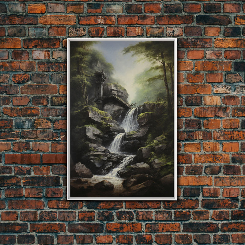 Waterfalls Wall Art, Nature Art Print, River Art, Canvas Print, Wall Art, Vertical Art, Farmhouse Wall Decor, Bedroom Prints, Unique Gift