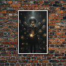 Dark Fantasy Art, Spooky Decor, Goth Decor, Canvas Print, Wall Art, Vertical Print, Dark Wall Art, Video Game Art, Gaming Wall Decor