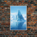 Iceberg Wall Art, Iceland Wall Art, Seascape Wall Print, Canvas Print, Wall Art, Vertical Art, Gift For Family, Above Couch Wall Art