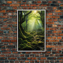 Forest Wall Art, Nature Prints, Trees Wall Art, Canvas Print, Wall Art, Vertical Art, Teacher Gift, Over Bed Wall Decor, Bookshelf Decor