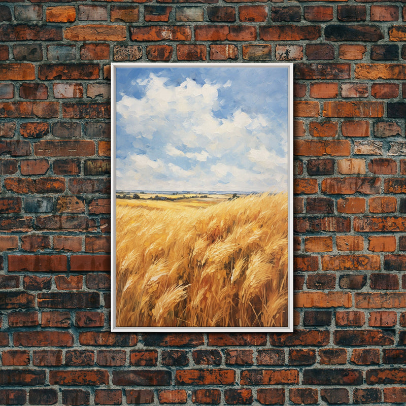 Wheat Feld Wall Art. Farm Wall Print, Landscape Art, Canvas Print, Wall Art, Vertical Art, Gift For Friend, Farmhouse Wall Decor, RV Decor