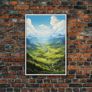 Mountains Wall Art, Valley Art, River Wall Print, Canvas Print, Wall Art, Vertical Art, Realtor Thank You, Home Wall Decor, Dorm Room Art
