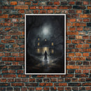 The Haunting, Goth Wall Art, Goth Art, Framed Canvas Print, Halloween Decor, Goth Art Print, Victorian Halloween Decoration