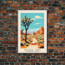 Joshua Tree National Park California Travel Art, National Park Print, Minimalist Travel Art, Midcentury Modern Style Landscape Painting