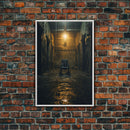 Creepy Wall Decor, Spooky Room Decor, Canvas Print, Wall Hanging, Portrait Art, Halloween Wall Decor, Dark Fantasy, Dark Wall Art