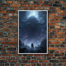 Apocalypse, Dark Art Print, dark fantasy art, Canvas Print, Wall Hanging, Portrait Art, Spooky Decor, Horror Home Decor, Unique Gift