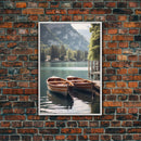 Paddle, Boat, Lake Wall Art, Canvas Print, Wall Hanging, Portrait Art, Lake House Wall Art, Couples Gift, Bookshelf Decor, Nature Print