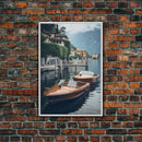 Speed Boat, River Wall Art, Canvas Print, Wall Hanging, Portrait Art, Lake House Wall Art, Best Friend Gifts, Living Room Prints, RV Decor