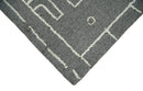 Gray and White Tribal Hand Tufted Area Rug 2x4 - Textured Wool