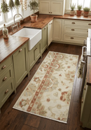 Hand Knotted Traditional Oushak Wool Area Rug 2x4 - Ivory Olive Rust Persian Style by The Rug Decor