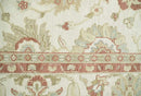 Hand Knotted Traditional Oushak Wool Area Rug 2x4 - Ivory Olive Rust Persian Style by The Rug Decor