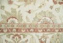 2x4 Hand Knotted Ivory, Olive and Rust Traditional Persian Oushak Wool | N8024