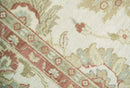 Hand Knotted Traditional Oushak Wool Area Rug 2x4 - Ivory Olive Rust Persian Style by The Rug Decor