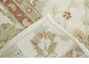 Hand Knotted Traditional Oushak Wool Area Rug 2x4 - Ivory Olive Rust Persian Style by The Rug Decor
