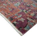 2x4 Hand Knotted Modern Abstract Peach and Ivory Wool Rug| N8424