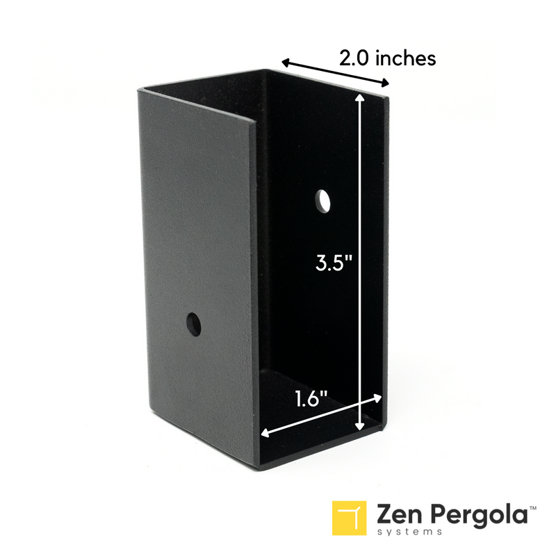 Pergola Insert Bracket (for 2x4 Wood Slats), dimensions drawing