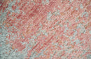 Peach and Gray Modern Abstract Hand-Knotted Art Silk Area Rug 2x4 - Contemporary