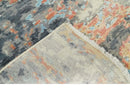 Art Silk Modern Abstract Area Rug 2x4 - Peach Gray Ivory Blue