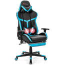 Reclining Racing Chair with Lumbar Support Footrest by LJGDeals