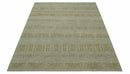 Custom Made Transitional Design Beige Hand Knotted Wool Area Rug