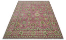 Custom Made Pink and Beige Oushak Hand Knotted Wool Rug