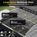 3 & 4-Burner Propane Gas Grills with Side Burners, for Outdoor Cooking, BBQ, Patio, Camping