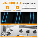 3 & 4-Burner Propane Gas Grills with Side Burners, for Outdoor Cooking, BBQ, Patio, Camping