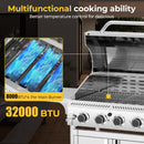 3 & 4-Burner Propane Gas Grills with Side Burners, for Outdoor Cooking, BBQ, Patio, Camping